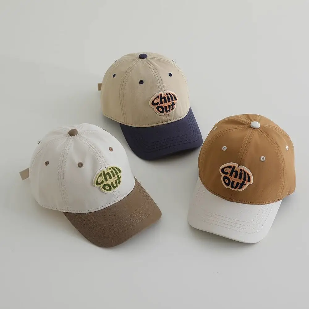 Ins Korean Kids Hats Spring Fall Color Matching Casual Baseball Caps — feature 4