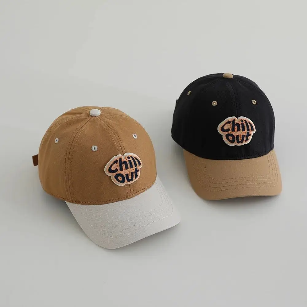 Ins Korean Kids Hats Spring Fall Color Matching Casual Baseball Caps — feature 5
