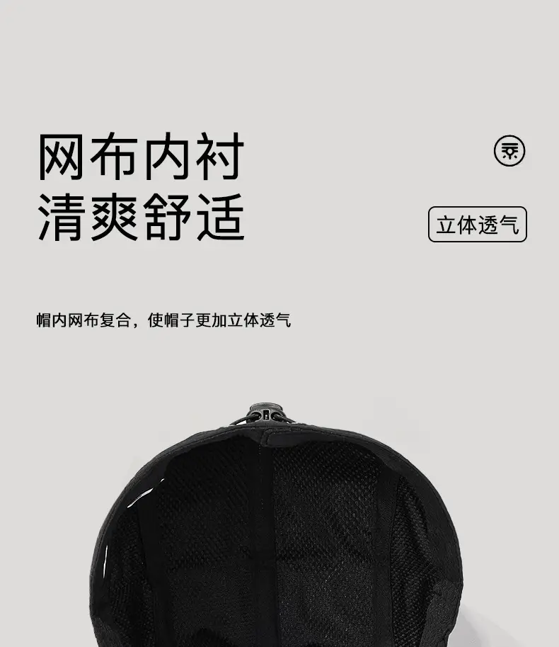 Men's Navy Blue Waterproof Baseball Cap with Short Brim — feature 11