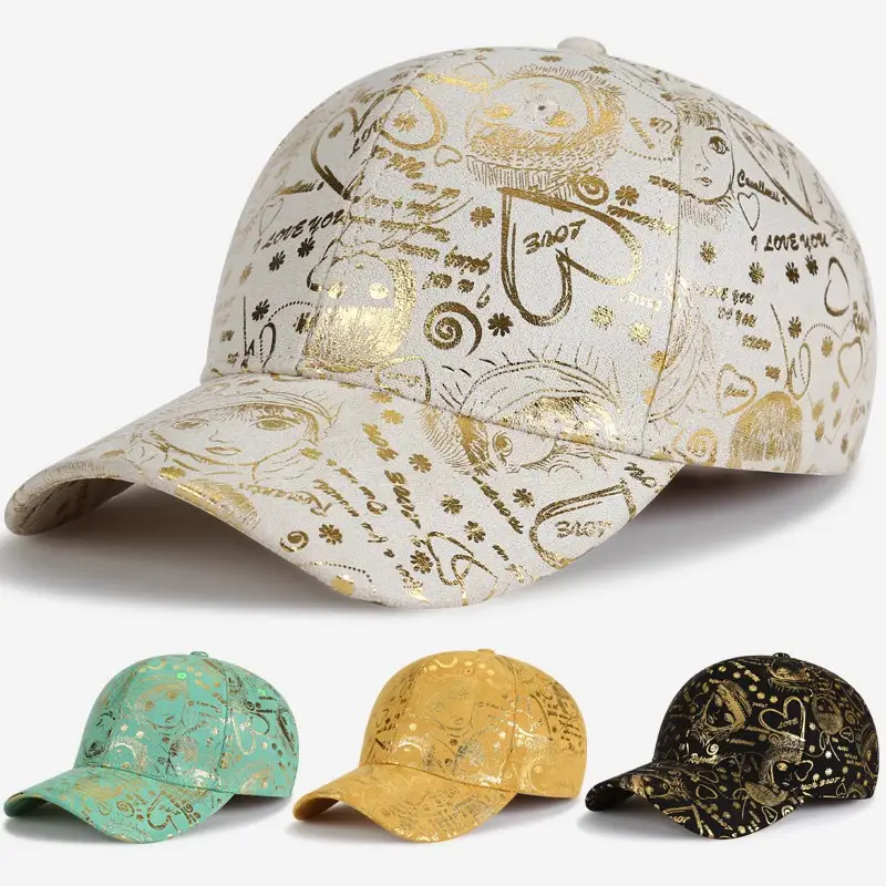 Teal Gold Printed Baseball Cap for Men Women - Image 4