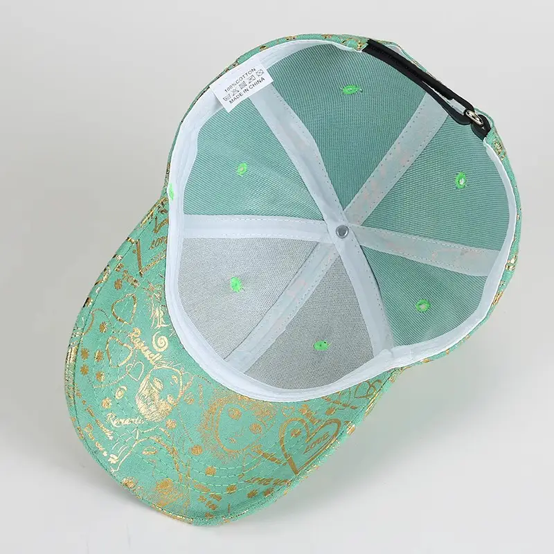 Teal Gold Printed Baseball Cap for Men Women - Image 6