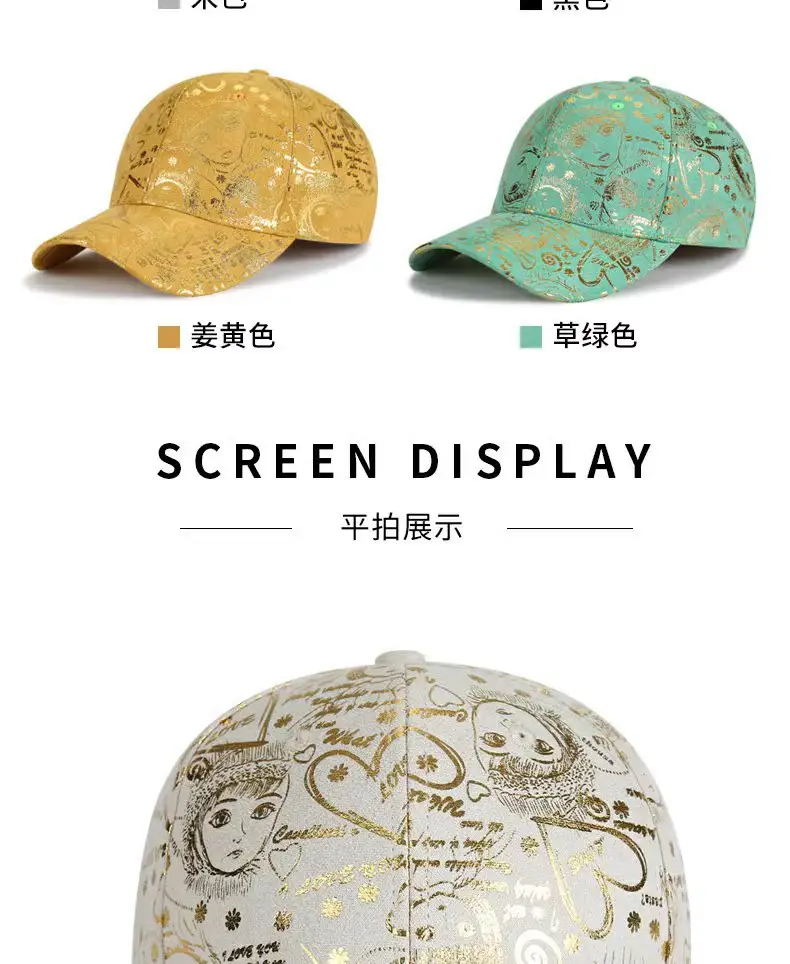 Teal Gold Printed Baseball Cap for Men Women — feature 6