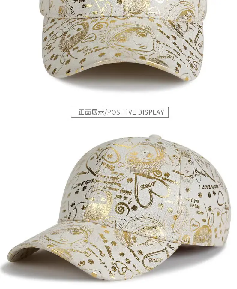 Teal Gold Printed Baseball Cap for Men Women — feature 7