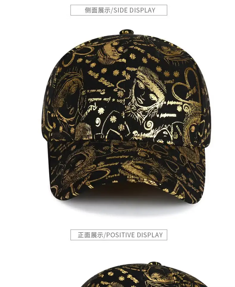 Teal Gold Printed Baseball Cap for Men Women — feature 8