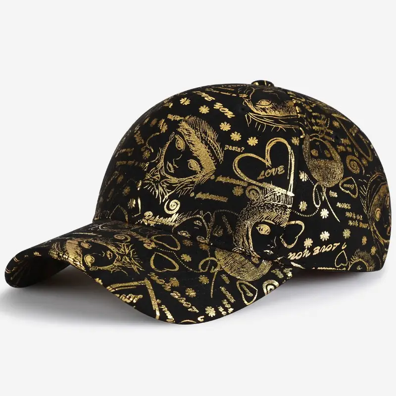Teal Gold Printed Baseball Cap for Men Women - Image 2