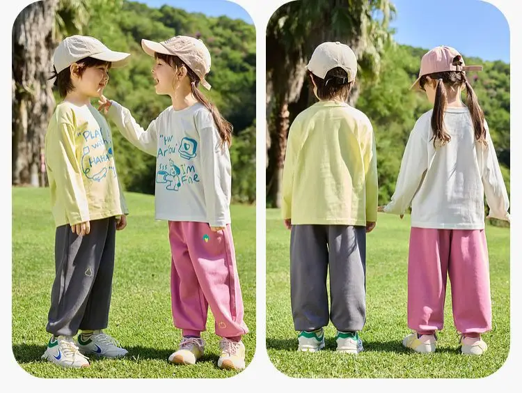 Dudujia Kids Pure Cotton T-Shirt White Blue Print — feature 13