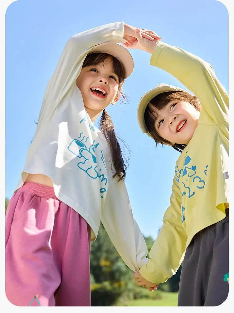 Dudujia Kids Pure Cotton T-Shirt White Blue Print — feature 16