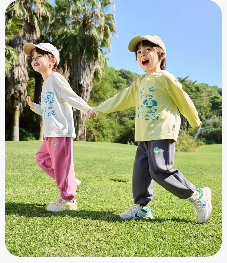 Dudujia Kids Pure Cotton T-Shirt White Blue Print — feature 17
