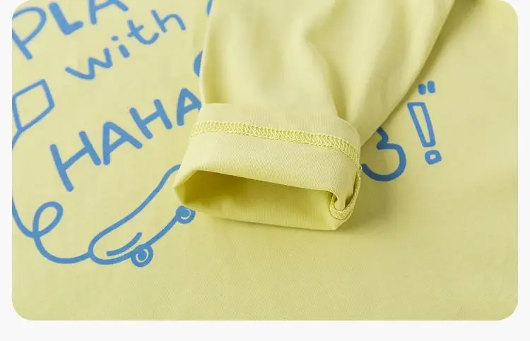 Dudujia Kids Pure Cotton T-Shirt White Blue Print — feature 21