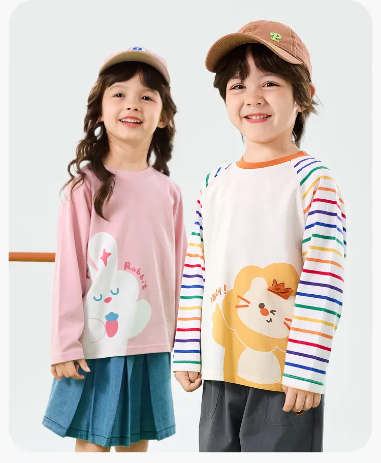 Dudu 100% Cotton Boys Girls T-Shirt Spring Set — feature 13