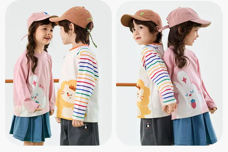 Dudu 100% Cotton Boys Girls T-Shirt Spring Set — feature 14