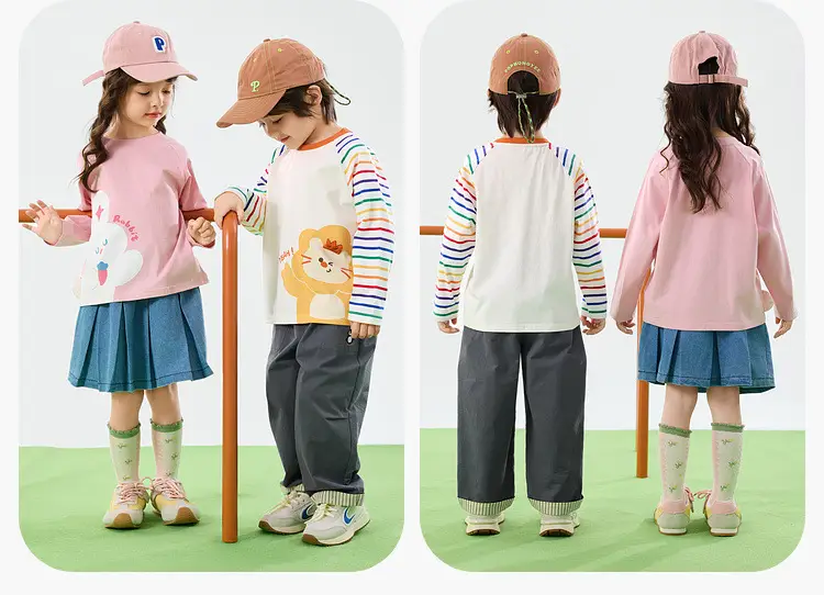 Dudu 100% Cotton Boys Girls T-Shirt Spring Set — feature 18