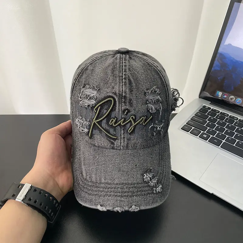 Men Distressed Duckbill Cap Vintage Washed 546cm — feature 4