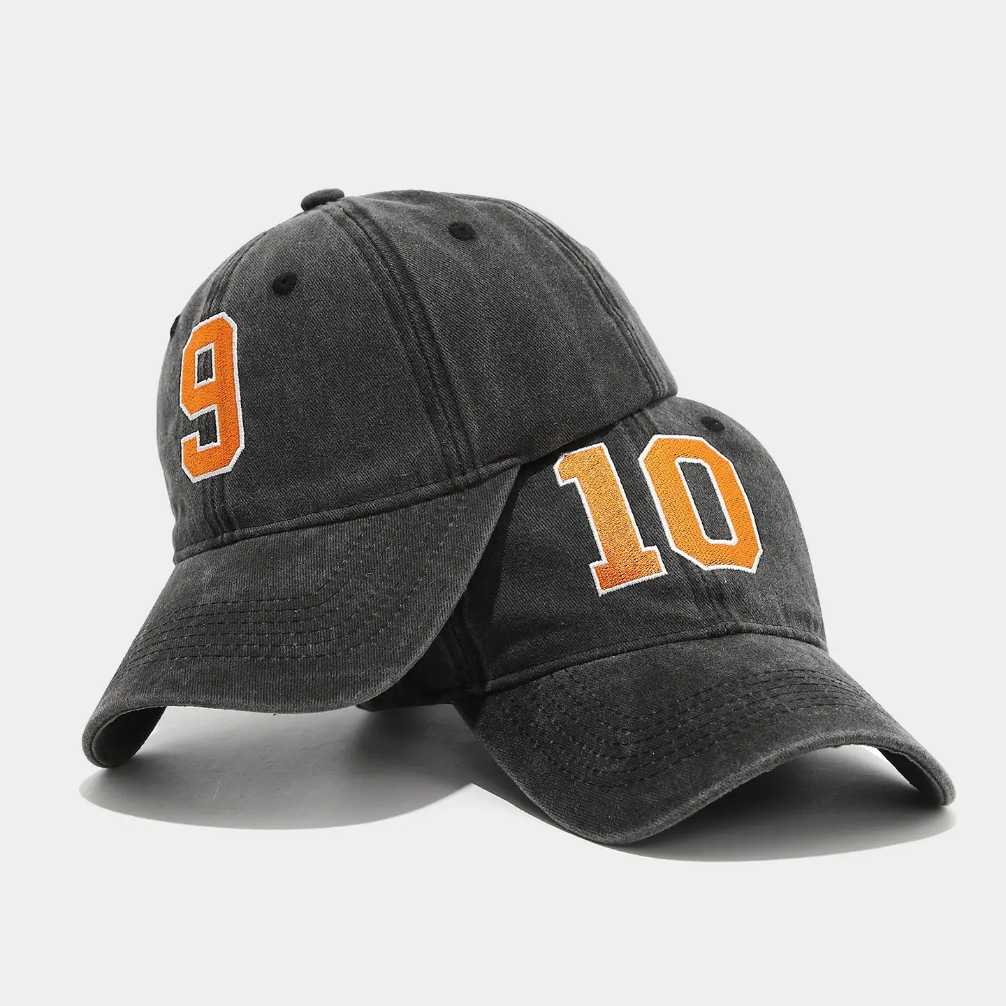 2026 Retro Washed Baseball Cap 10 Number American Embroidery - Image 7