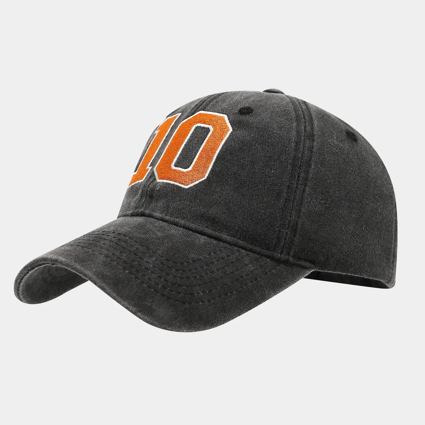 2026 Retro Washed Baseball Cap 10 Number American Embroidery - Image 8