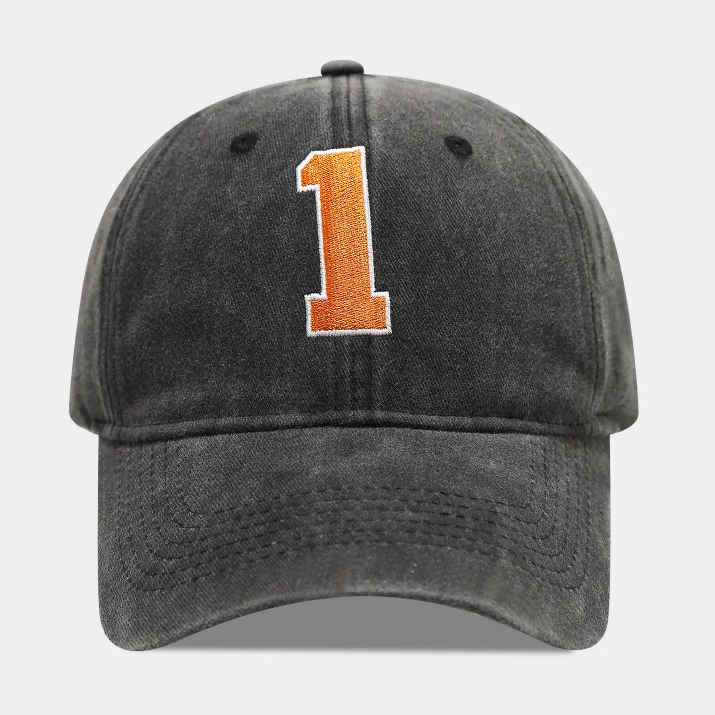 2026 Retro Washed Baseball Cap 10 Number American Embroidery - Image 4