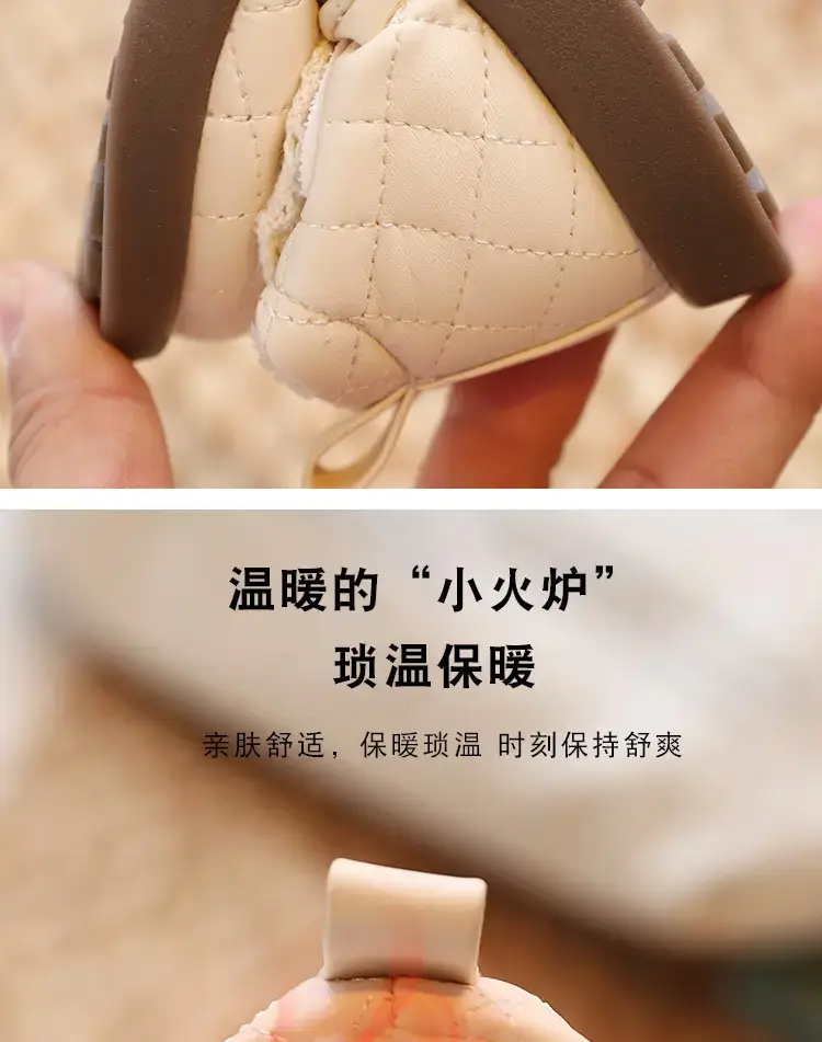 Baby Princess Fleece Lined Toddler Shoes Cream Winter — feature 5