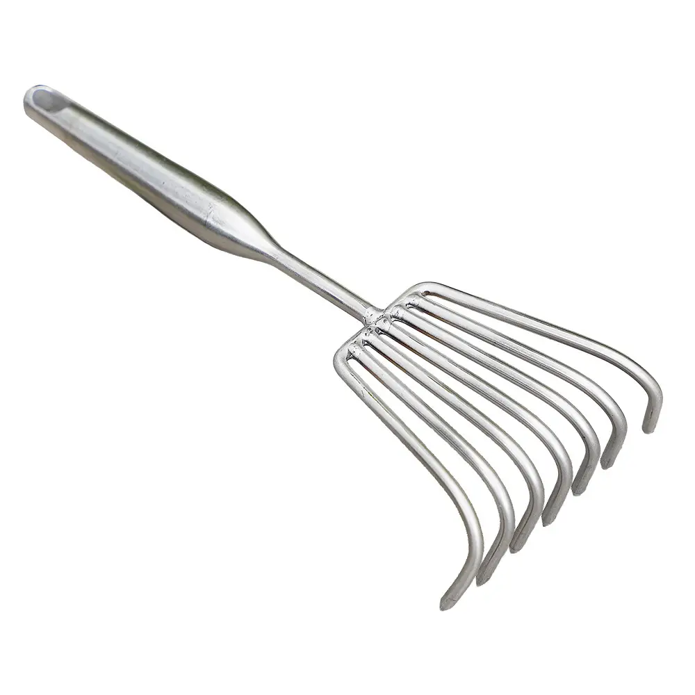 Stainless Steel Integrated Welded Rake Gardening Soil Loosening Seafood Garden Rake Soil Tool Beach Rake Stainless Steel Rake