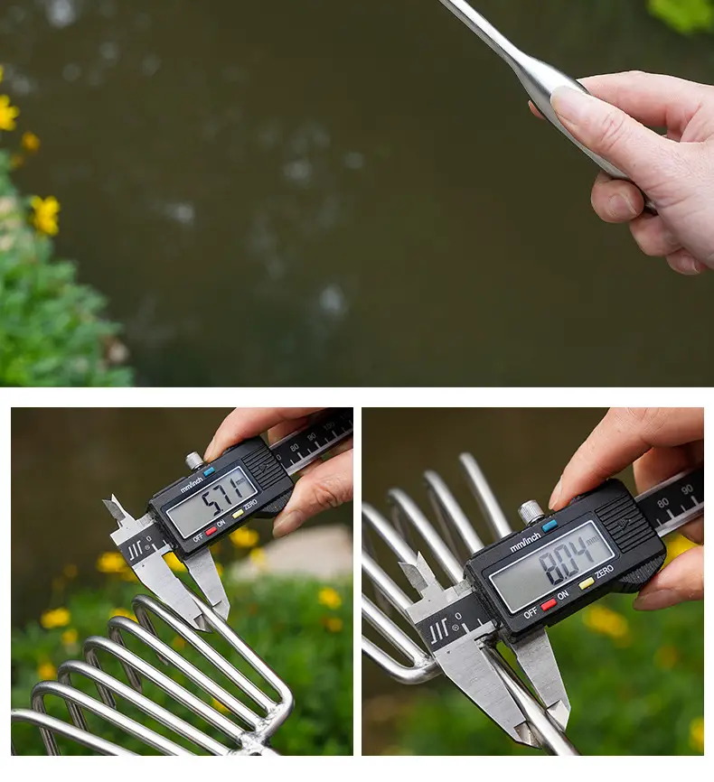 Stainless Steel Integrated Welded Rake Gardening Soil Loosening Seafood Garden Rake Soil Tool Beach Rake Stainless Steel Rake — feature 7