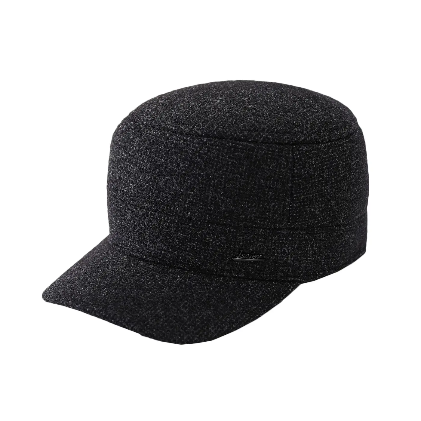Black Woolen Baseball Cap Windproof Cold Proof - Image 5