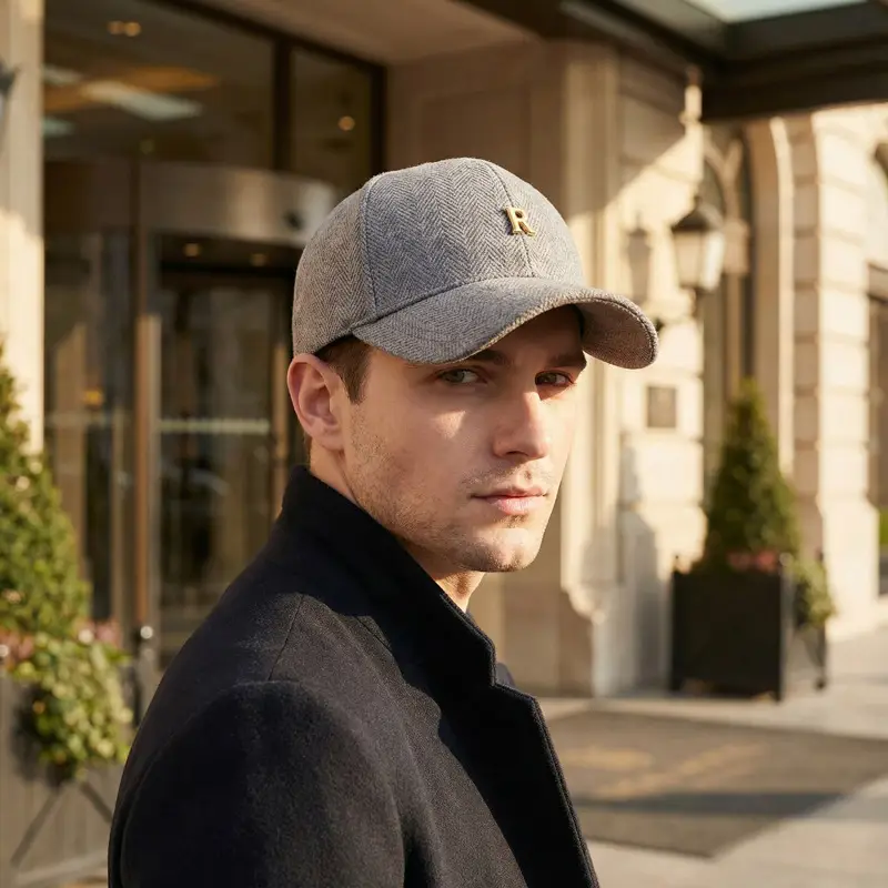 Black Korean Style Baseball Cap with Gold Logo - Image 10
