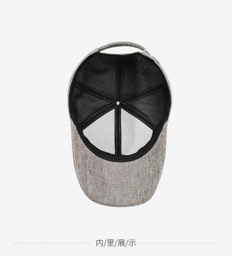 Black Korean Style Baseball Cap with Gold Logo — feature 13