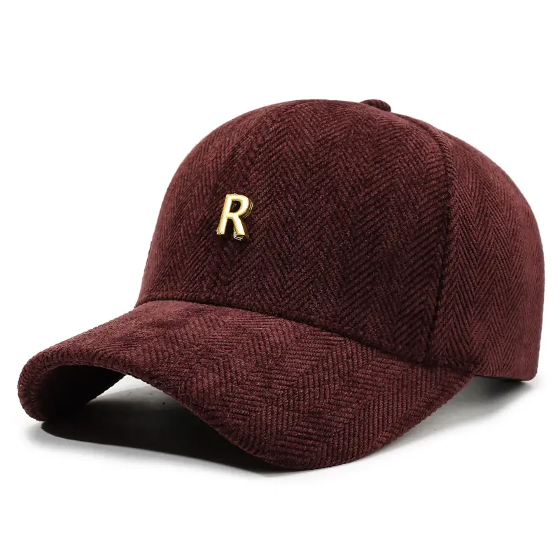 Black Korean Style Baseball Cap with Gold Logo - Image 3