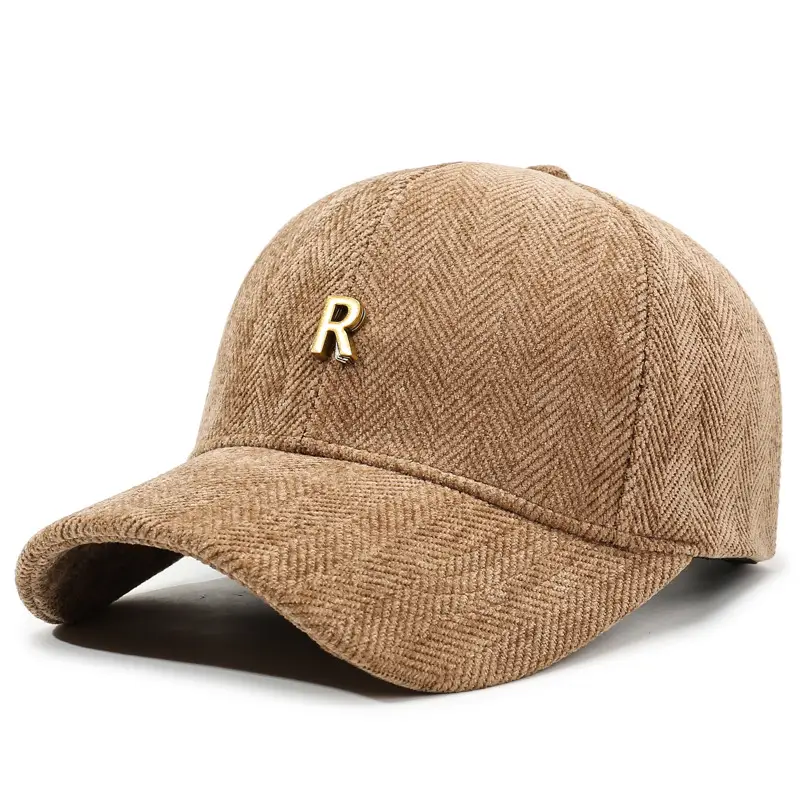 Black Korean Style Baseball Cap with Gold Logo - Image 5