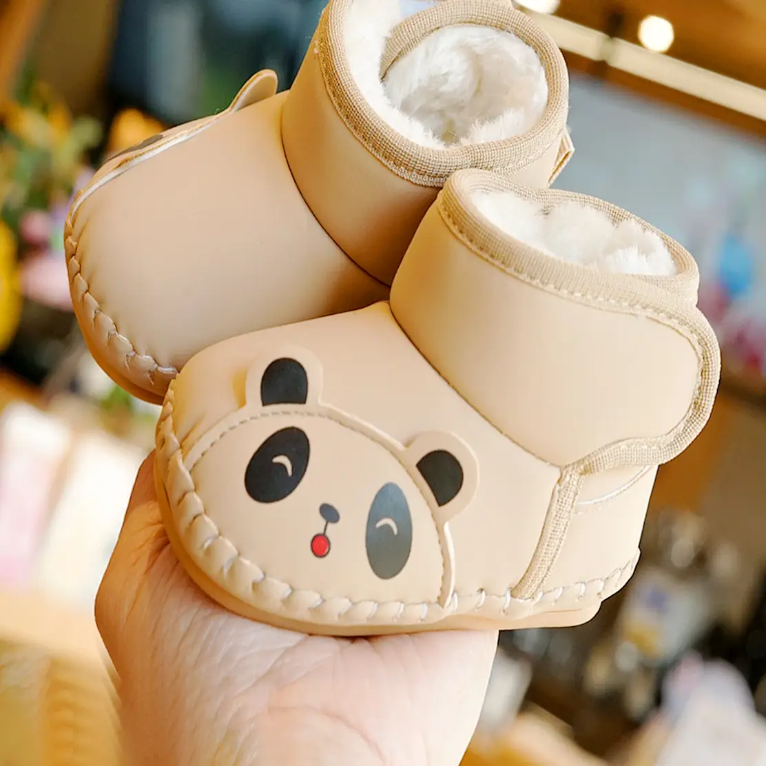 Baby Shoes Soft Sole Non-Slip Winter Fleece-Lined 0-1Y