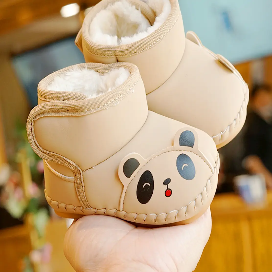Baby Shoes Soft Sole Non-Slip Winter Fleece-Lined 0-1Y