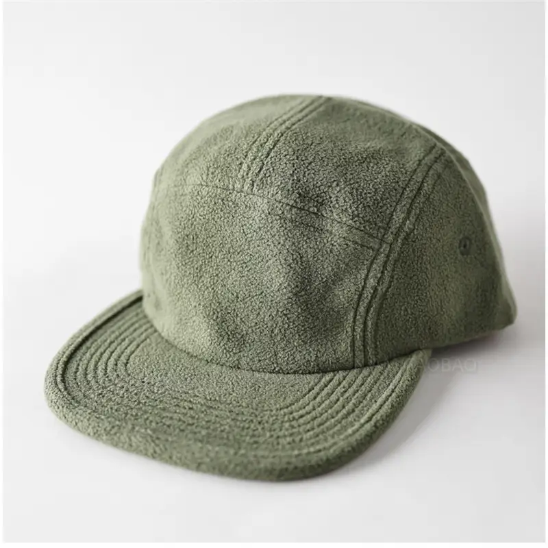 Men's Pink Fleece Trim Cap with Flat Brim - Image 10