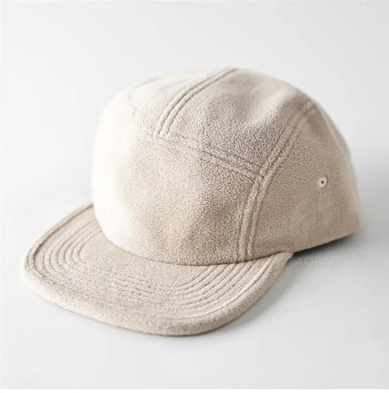Men's Pink Fleece Trim Cap with Flat Brim — feature 1