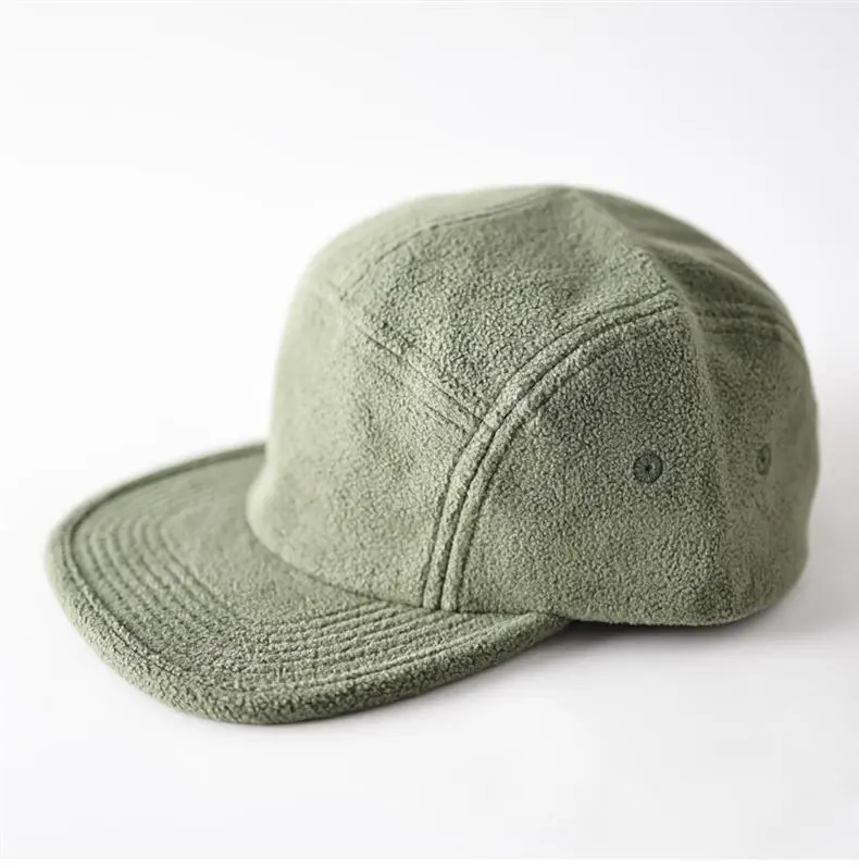 Men's Pink Fleece Trim Cap with Flat Brim — feature 10