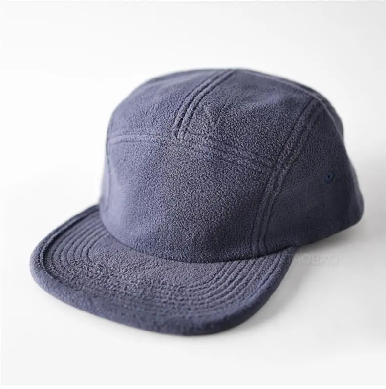 Men's Pink Fleece Trim Cap with Flat Brim — feature 11
