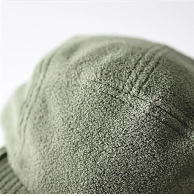 Men's Pink Fleece Trim Cap with Flat Brim — feature 12