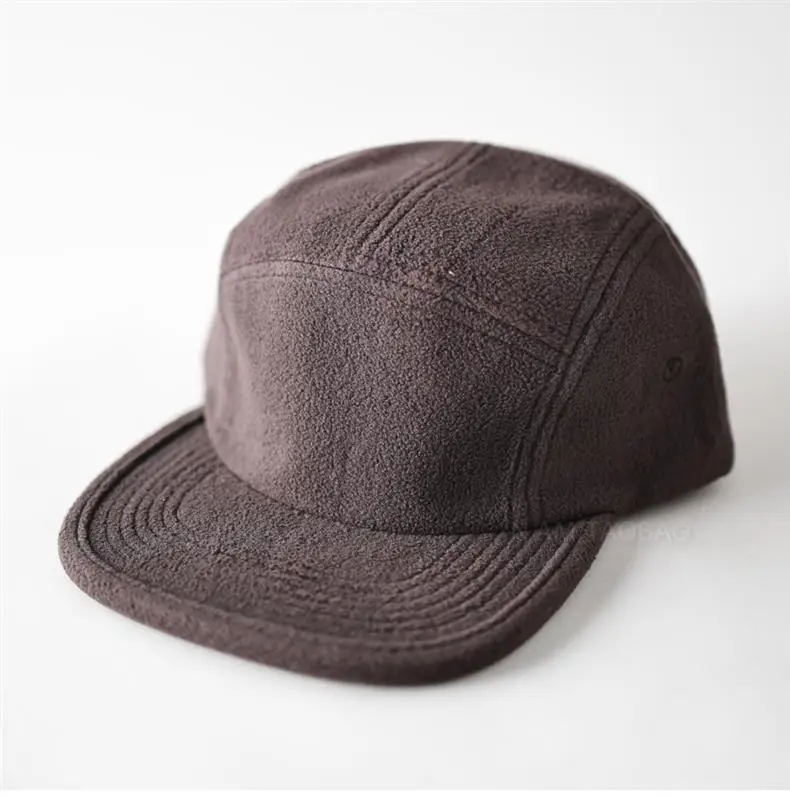 Men's Pink Fleece Trim Cap with Flat Brim — feature 3