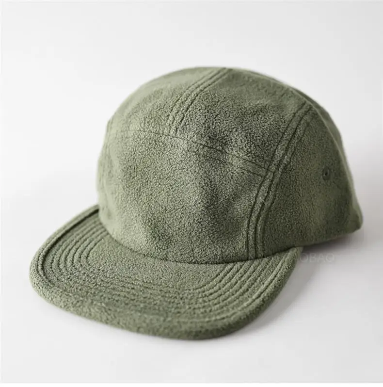Men's Pink Fleece Trim Cap with Flat Brim — feature 5