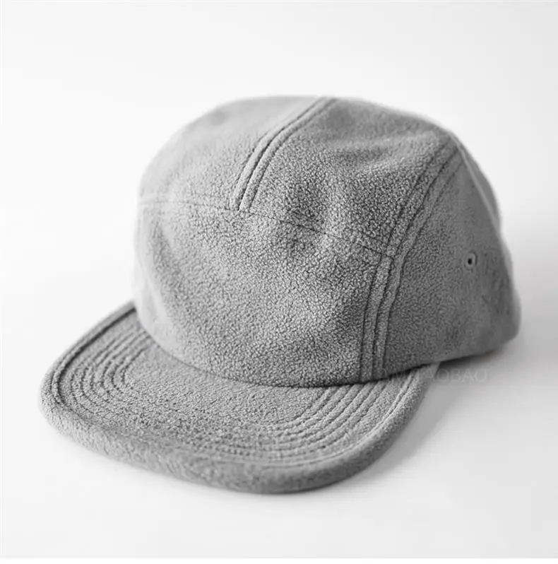 Men's Pink Fleece Trim Cap with Flat Brim — feature 6