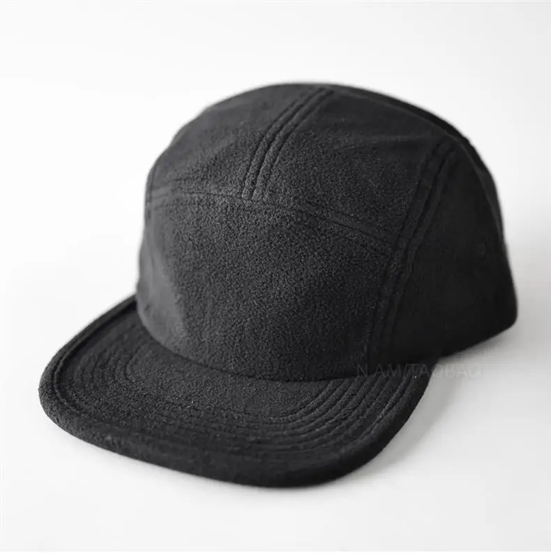 Men's Pink Fleece Trim Cap with Flat Brim — feature 7