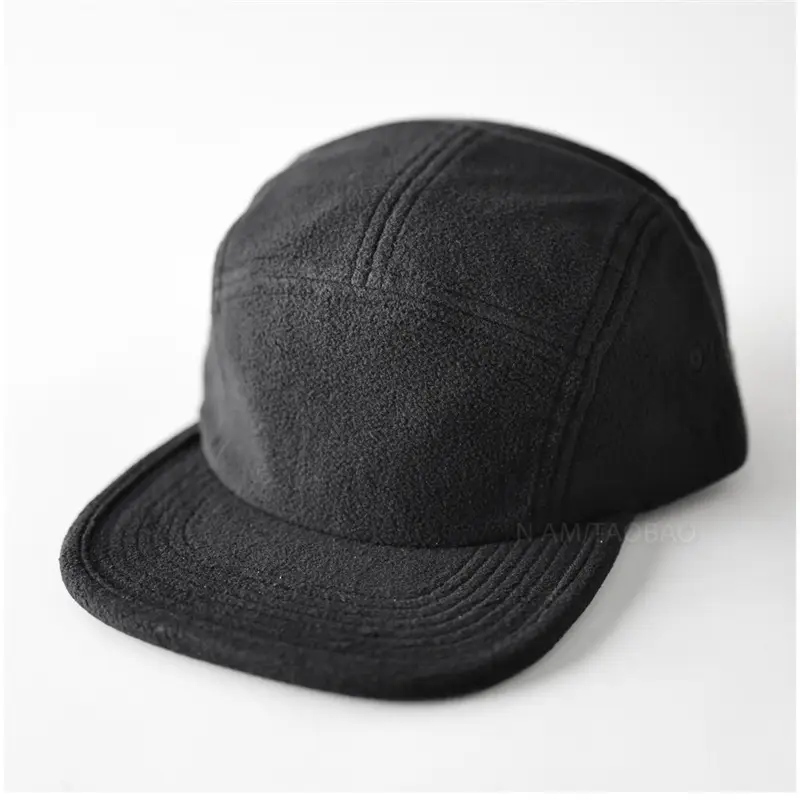 Men's Pink Fleece Trim Cap with Flat Brim - Image 3