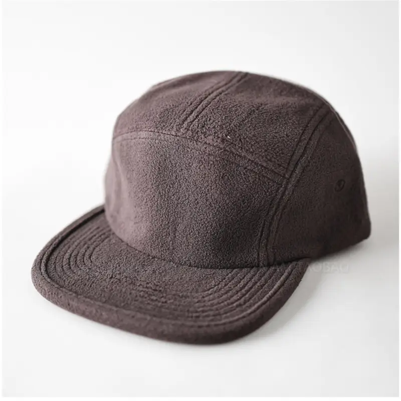 Men's Pink Fleece Trim Cap with Flat Brim - Image 5