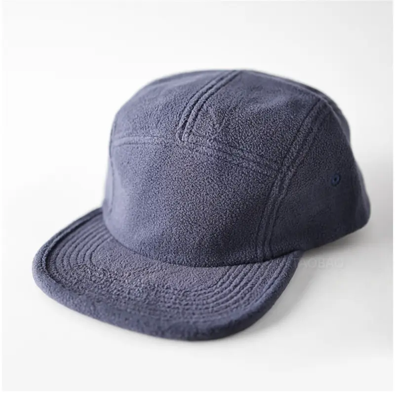 Men's Pink Fleece Trim Cap with Flat Brim - Image 8