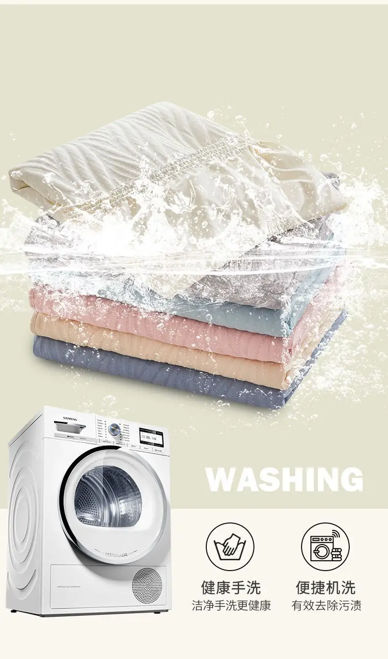 Class a Raw Cotton Waterproof Fitted Sheet, Urine and Dirt Barrier, Machine Washable Simmons Mattress Protector, All-Inclusive Dustproof Bed Cover — feature 18