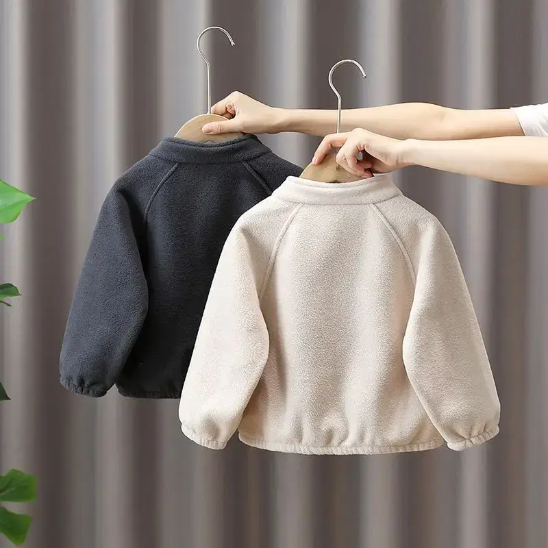 Children's Fleece Zipper Jacket Grey