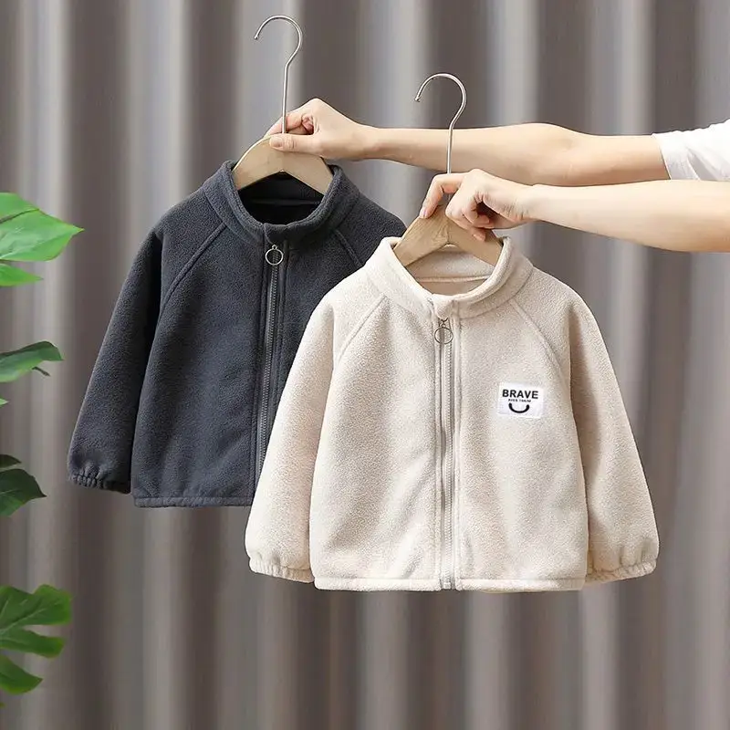 Children's Fleece Zipper Jacket Grey — feature 41