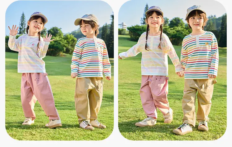 100% Cotton Kids T-Shirt Striped Spring 2026 — feature 16