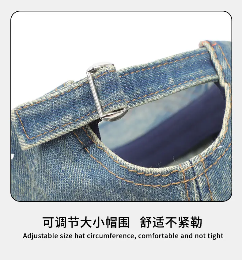 Korean Bowknot Denim Baseball Cap Small — feature 12