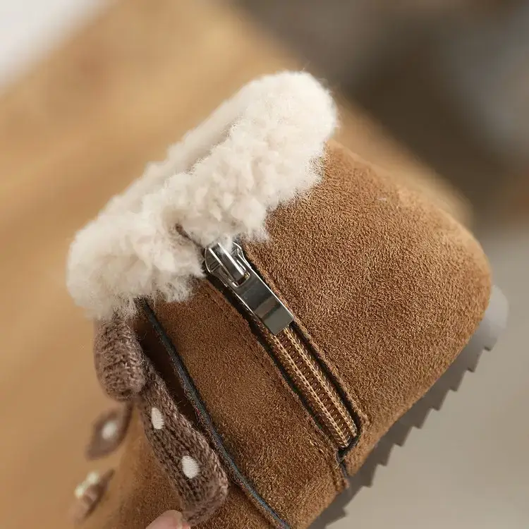 Winter Baby Boots Soft Fleece Lined Brown — feature 11