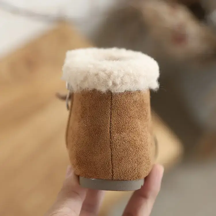 Winter Baby Boots Soft Fleece Lined Brown — feature 12