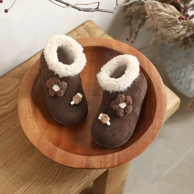 Winter Baby Boots Soft Fleece Lined Brown — feature 2